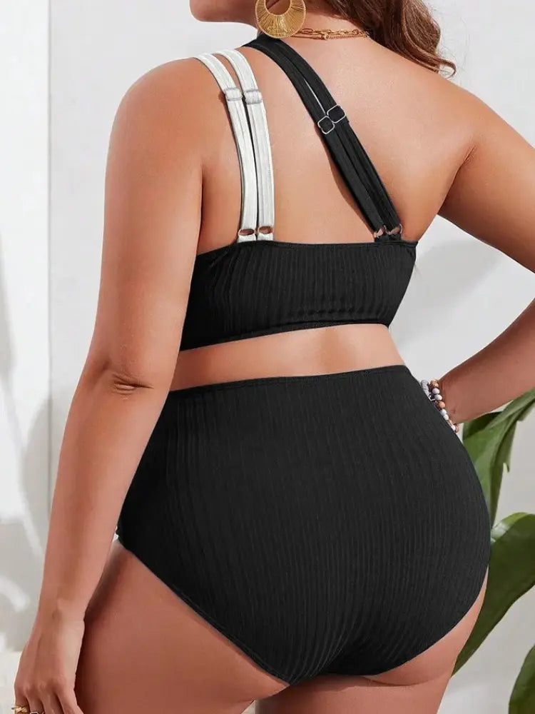 Conjunto Biquíni Plus Size Um Ombro Push up - Online Plus