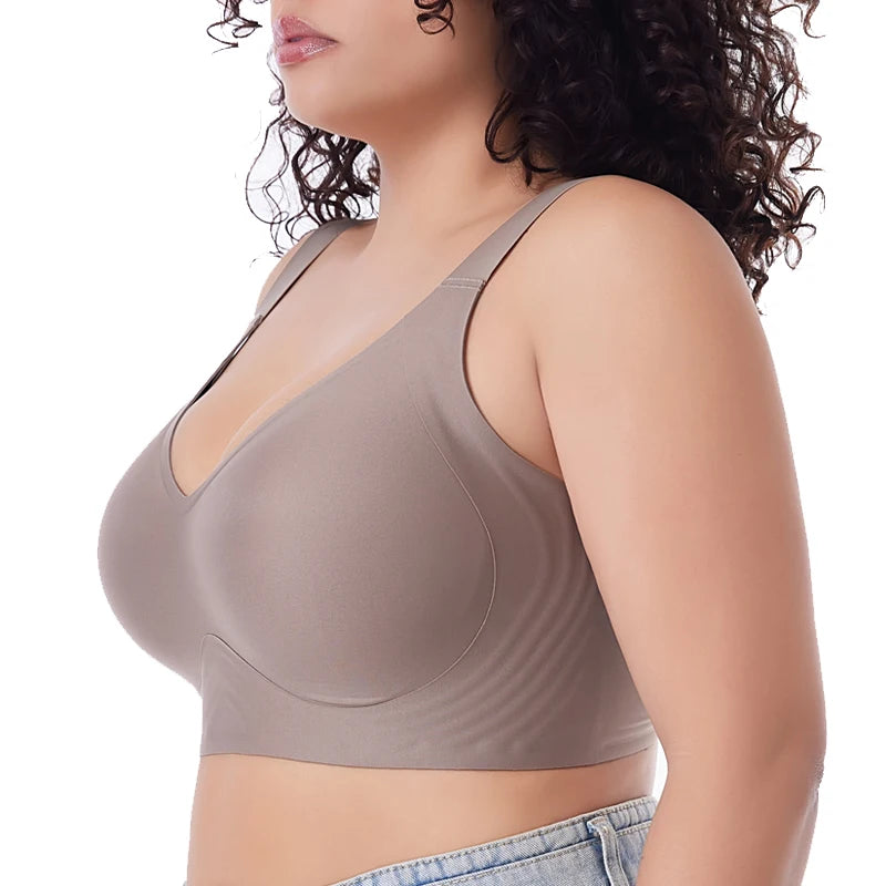 Fallsweet push up sutiã para mulher sem costura plus size sutiãs copo fino sem fio bralette sexy sutiã femme M-6XL