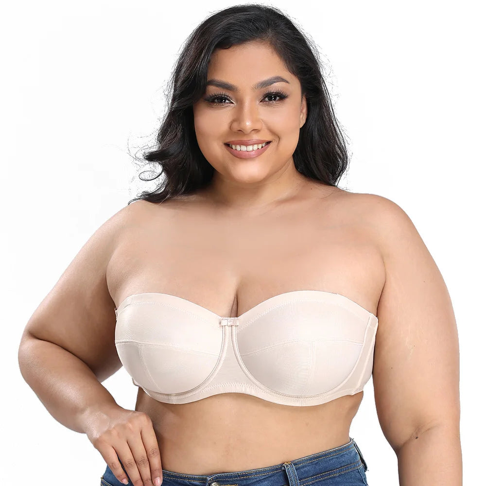 Sutiã Plus Size Sem Alças Push up