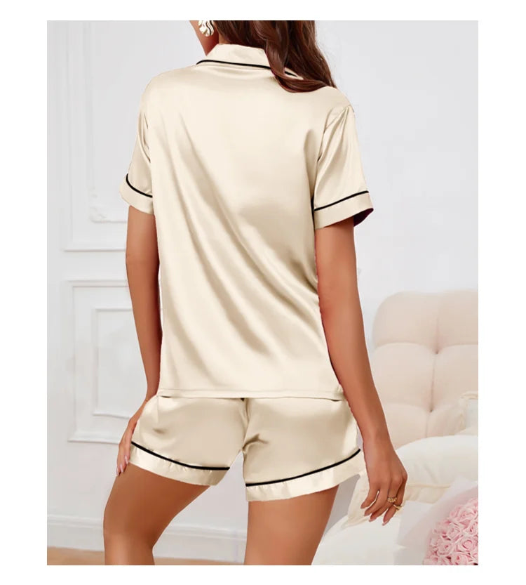 Pijama Casual Feminino de Cetim