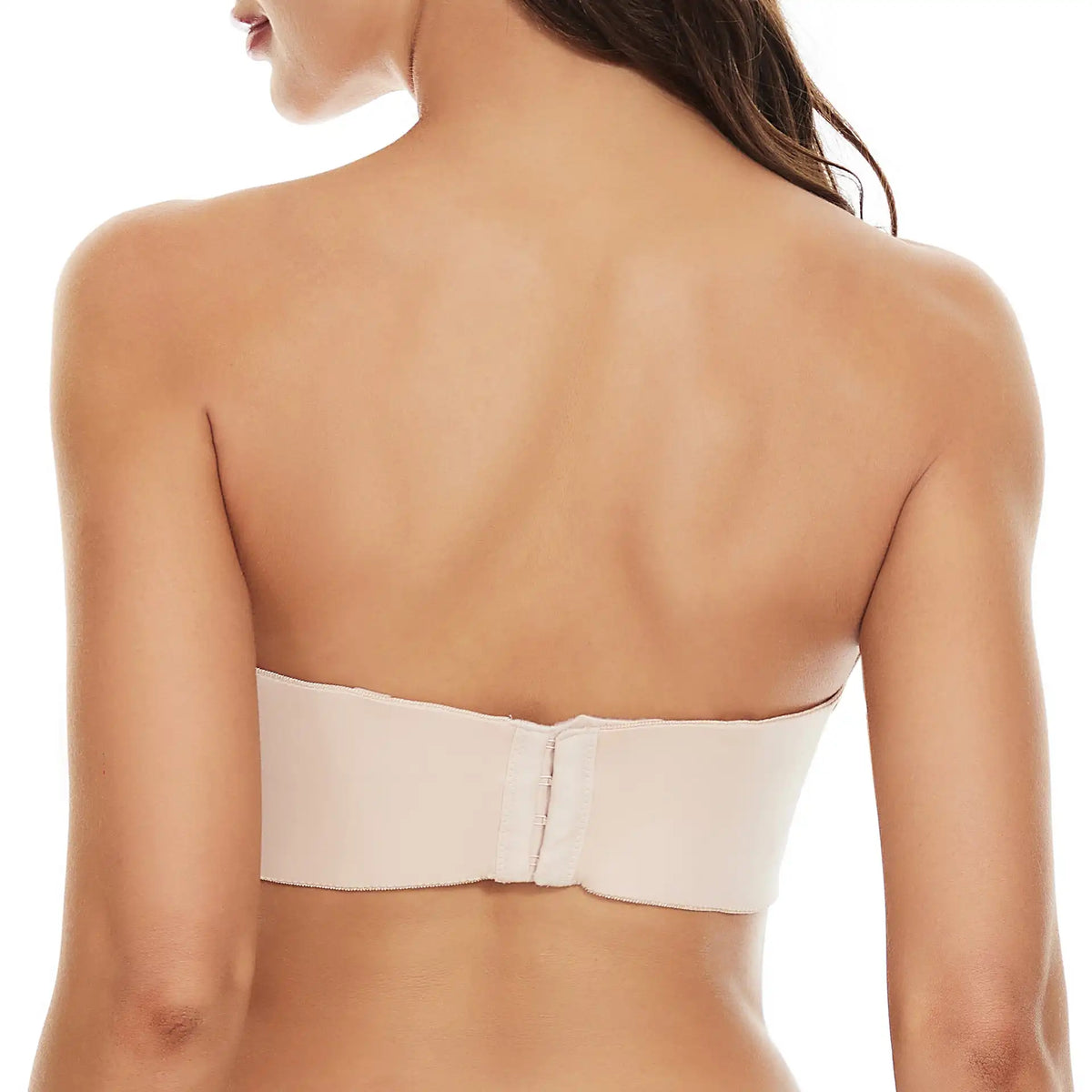 Sutiã Push Up Strapless, Sutiã sem alças removível, Bandeau conversível, Suporte completo, Beleza Cueca traseira