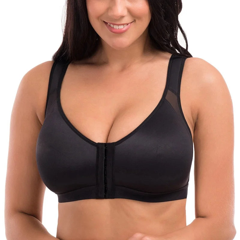 Sutiã Lift Up Corrector para Mulheres, Cross Back, Roupa Interior Respirável, Suporte Esportivo à Prova de Choque, Fitness Vest Bras, Plus Size, Novo